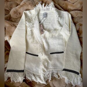 NIC+ZOE Statement Fringe blazer BNWT